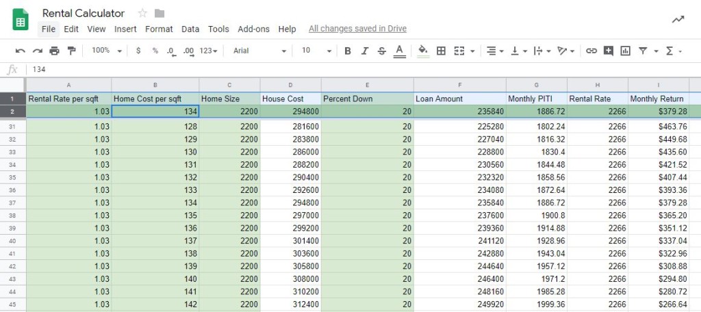 Rental Calculator